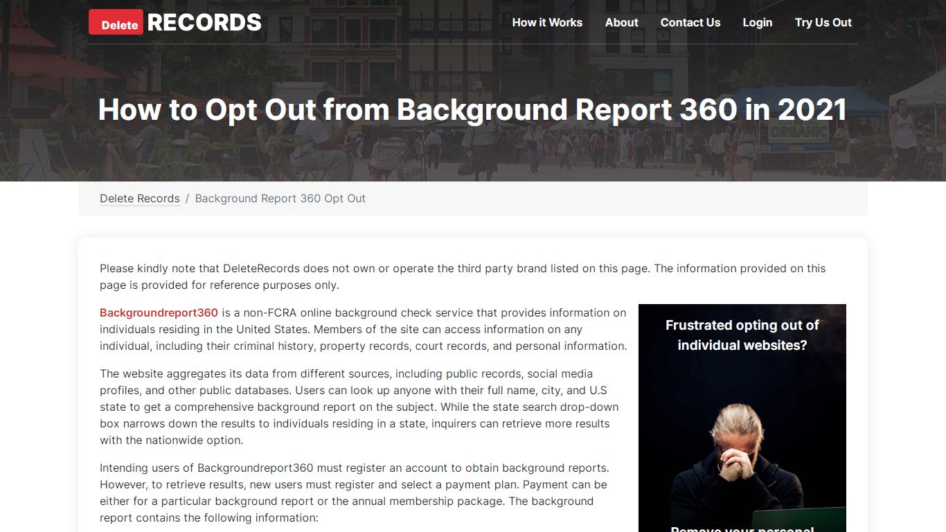 How to Opt Out from Background Report 360 in 2021 | Delete Records